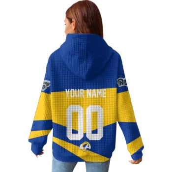 Nfl Los Angeles Rams Custom Waffle Hoodie 2