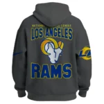 Nfl Los Angeles Rams Quarter Zip Waffle Hoodie Fear The Horns 1