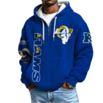 Nfl Los Angeles Rams Quarter Zip Waffle Hoodie Matthew Stafford 1
