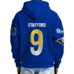 Nfl Los Angeles Rams Quarter Zip Waffle Hoodie Matthew Stafford 1