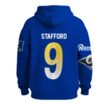 Nfl Los Angeles Rams Quarter Zip Waffle Hoodie Matthew Stafford 1