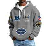 Nfl Los Angeles Rams Quarter Zip Waffle Hoodie Mob Squad 1