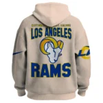 Nfl Los Angeles Rams Quarter Zip Waffle Hoodie Ram It Up Team 1