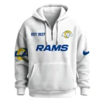 Nfl Los Angeles Rams Quarter Zip Waffle Hoodie Rams House 1