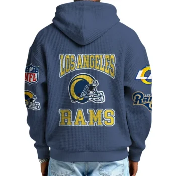 Nfl Los Angeles Rams Quarter Zip Waffle Hoodie Team 2