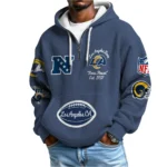 Nfl Los Angeles Rams Quarter Zip Waffle Hoodie Team 1