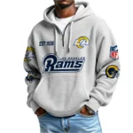 Nfl Los Angeles Rams Quarter Zip Waffle Hoodie Whose House Rams 1