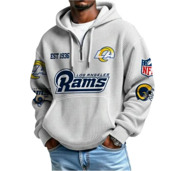 Nfl Los Angeles Rams Quarter Zip Waffle Hoodie Whose House Rams 2