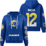 Nfl Los Angeles Rams Waffle Hoodie Puka Nacua 1