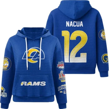 Nfl Los Angeles Rams Waffle Hoodie Puka Nacua 1