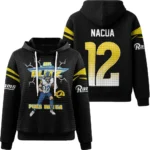 Nfl Los Angeles Rams Waffle Hoodie Puka Nacua Black 1