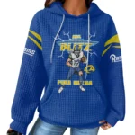 Nfl Los Angeles Rams Waffle Hoodie Puka Nacua Navy 1