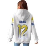 Nfl Los Angeles Rams Waffle Hoodie Puka Nacua White 1