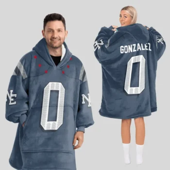 Nfl New England Patriots Blanket Hoodie Christian Gonzalez 1