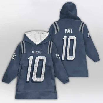 Nfl New England Patriots Blanket Hoodie Drake Maye 2