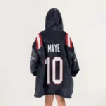 Nfl New England Patriots Blanket Hoodie Drake Maye Navy 1