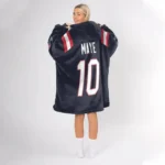 Nfl New England Patriots Blanket Hoodie Drake Maye Navy 1