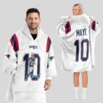 Nfl New England Patriots Blanket Hoodie Jersey Style White 1