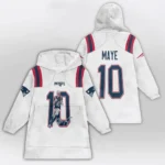 Nfl New England Patriots Blanket Hoodie Jersey Style White 1