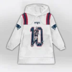Nfl New England Patriots Blanket Hoodie Jersey Style White 1