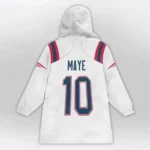 Nfl New England Patriots Blanket Hoodie Jersey Style White 1