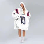 Nfl New England Patriots Blanket Hoodie Jersey Style White 1