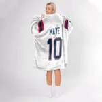 Nfl New England Patriots Blanket Hoodie Jersey Style White 1
