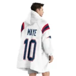 Nfl New England Patriots Blanket Hoodie Jersey Style White 1