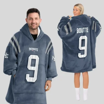 Nfl New England Patriots Blanket Hoodie Kayshon Boutte 1