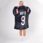 Nfl New England Patriots Blanket Hoodie Kayshon Boutte Navy 1