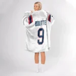 Nfl New England Patriots Blanket Hoodie Kayshon Boutte White 1