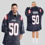 Nfl New England Patriots Blanket Hoodie Mike Vrabel 1