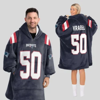 Nfl New England Patriots Blanket Hoodie Mike Vrabel 1