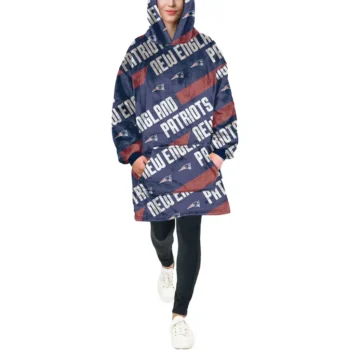 Nfl New England Patriots Blanket Hoodie Pattern 1