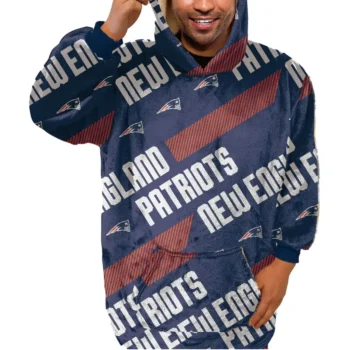 Nfl New England Patriots Blanket Hoodie Pattern 2