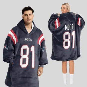 Nfl New England Patriots Blanket Hoodie Randy Moss 1