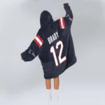 Nfl New England Patriots Blanket Hoodie Tom Brady Navy 1
