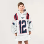 Nfl New England Patriots Blanket Hoodie Tom Brady White 1