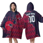 Nfl New England Patriots Blanket Hoodie Tribal Design 1