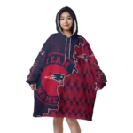 Nfl New England Patriots Blanket Hoodie Tribal Design 1