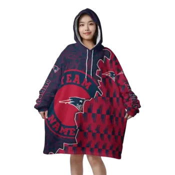 Nfl New England Patriots Blanket Hoodie Tribal Design 2