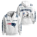 Nfl New England Patriots Quarter Zip Waffle Hoodie 1