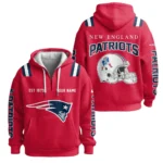 Nfl New England Patriots Quarter Zip Waffle Hoodie Player 1