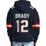Nfl New England Patriots Quarter Zip Waffle Hoodie Tom Brady 1
