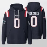 Nfl New England Patriots Waffle Hoodie Christian Gonzalez 1