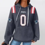 Nfl New England Patriots Waffle Hoodie Christian Gonzalez 1