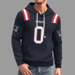 Nfl New England Patriots Waffle Hoodie Christian Gonzalez 1