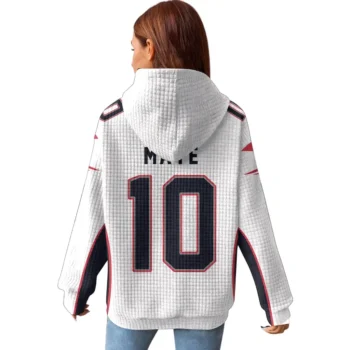 Nfl New England Patriots Waffle Hoodie Drake Maye 3