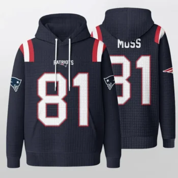 Nfl New England Patriots Waffle Hoodie Randy Moss 1