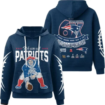 Nfl New England Patriots Waffle Hoodie Super Bowl Champions 1